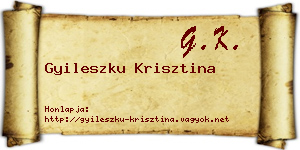 Gyileszku Krisztina névjegykártya